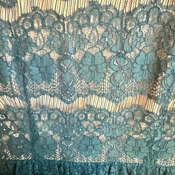 Anthropologie Maeve Elsa Peplum Dress Teal Size Medium - Picture 4 of 6